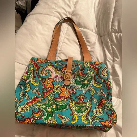 トートバッグ LAUREN RALPH LAUREN Large Paisley Printed Reversible Tote Lauren Ralph Lauren | Bags | Ralph Ralph Lauren Paisley Tote